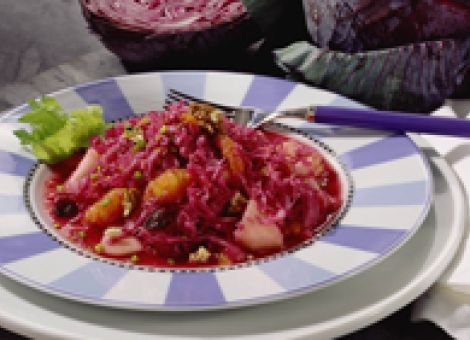 Rotkohlsalat mit Orangen