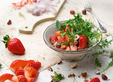 Erdbeer-Rucola-Salat