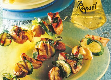 Gegrillte  Fleischspieße