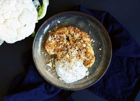 Saftige Blumenkohlscheiben