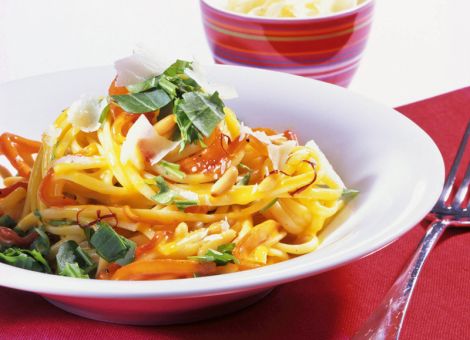 Linguine mit  Paprika-Safran-Butter 