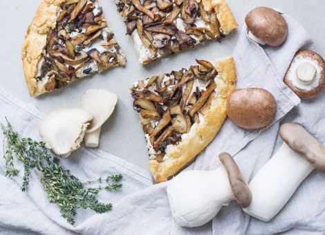 Galette mit Pilzen