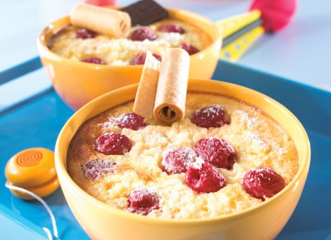 Reis-Orangen-Auflauf  mit Kirschen