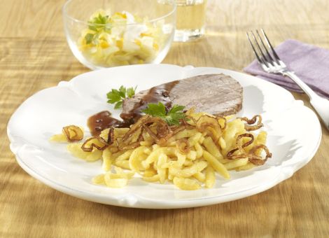 Rinderbraten  mit Chicoréesalat