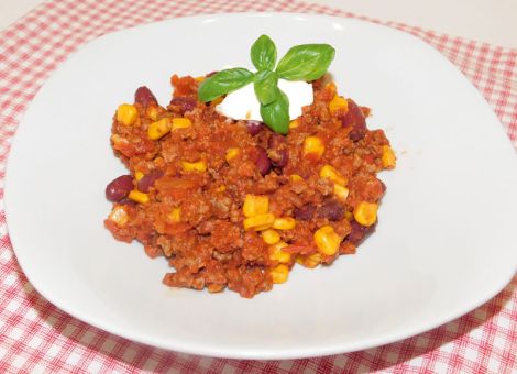 Chili con Carne  mit Rehhackfleisch