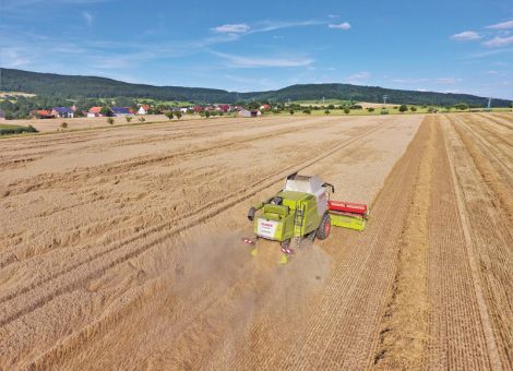 Ins Feld mit Messrahmen, Sichel und Sonnencreme