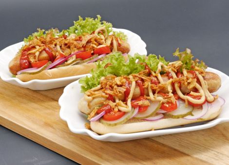 Hot Dog  mit Wildschweinbratwurst