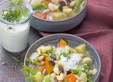 Minestrone  mit Kürbis