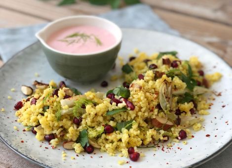 Bulgursalat  mit Fenchel und Granatapfel