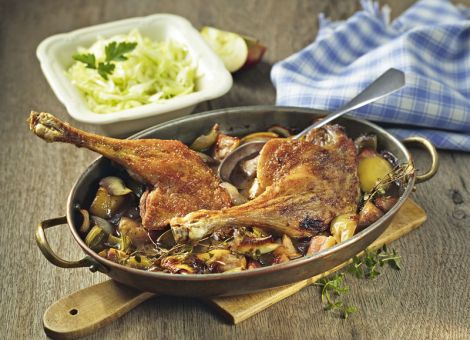 Geschmorte Entenkeulen