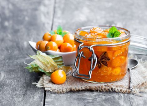 Physalis-Apfel-Fruchtaufstrich