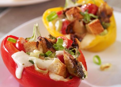 Gefüllte Paprika  mit Makrelenfilets