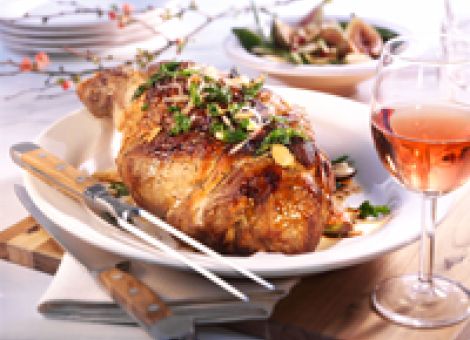 Lammkeule mit Ingwer-Honigkruste