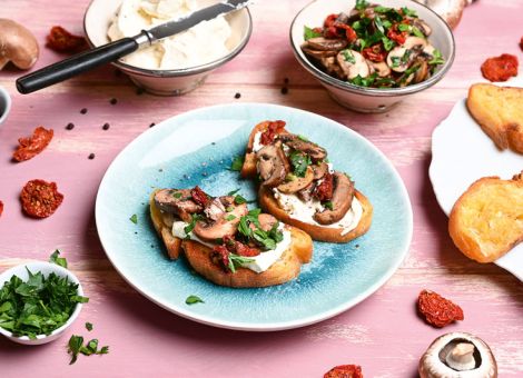 Champignon-Crostini  mit Mascarpone