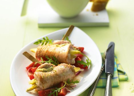 Puten-Spargel-Rouladen