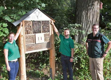 Übergabe der Insektenhotels