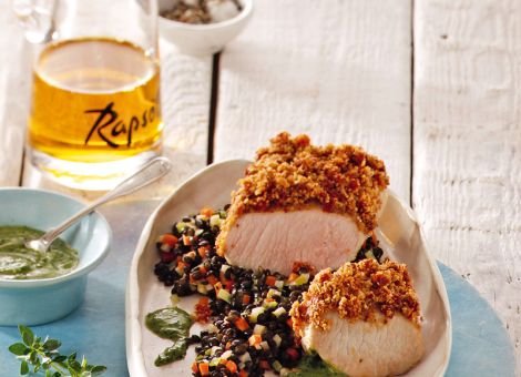 Spanferkelbraten  mit nussiger Kruste