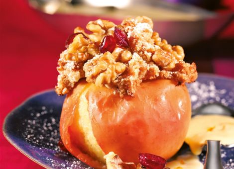 Bratäpfel  mit Orangen-Vanille-Sauce