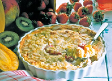 Obst-Reisauflauf  mit Erdbeeren