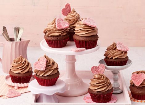 Schoko-Herz-Cupcakes