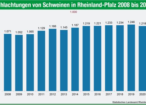Dr. Pascal Kremer, Stat. Landesamt RLP
Schlachtungen im Land im Bundesvergleich unbedeutend