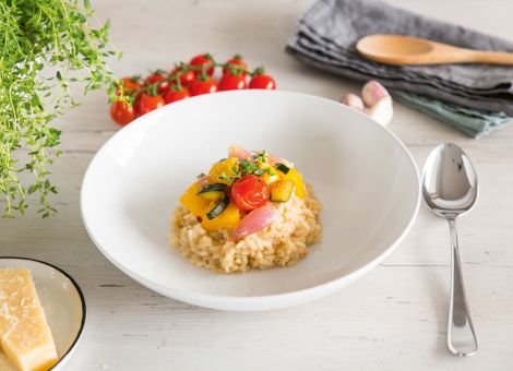 Zitronen-Risotto  mit buntem Gemüse