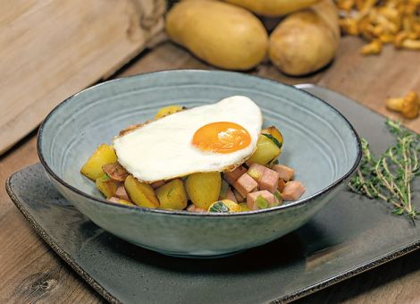 Kartoffel-Leberkäs-Pfanne 