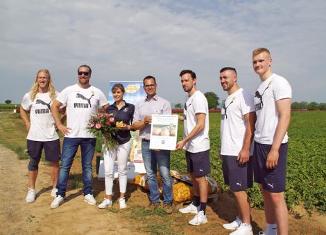 Rhein-Neckar Löwen sind die neuen Markenbotschafter für „Pfälzer Grumbeere“