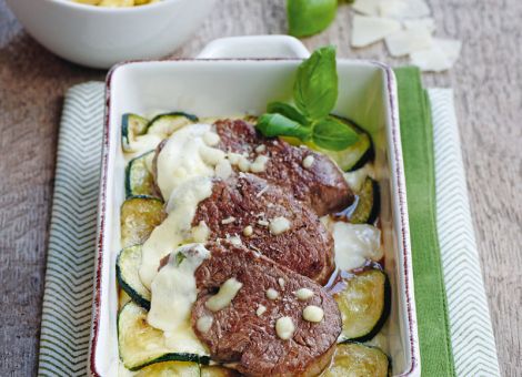 Medaillons  auf Zucchini
