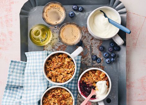Schneller  Blaubeer-Granola-Crumble