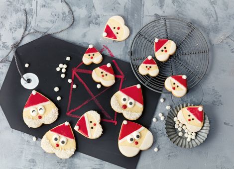 Niedliche Weihnachtsmann-Plätzchen
