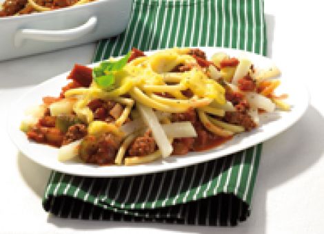 Kohlrabi-Bolognese-Auflauf