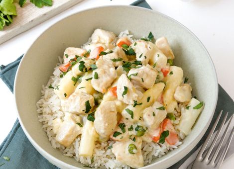 Schnelles Hühnerfrikassee