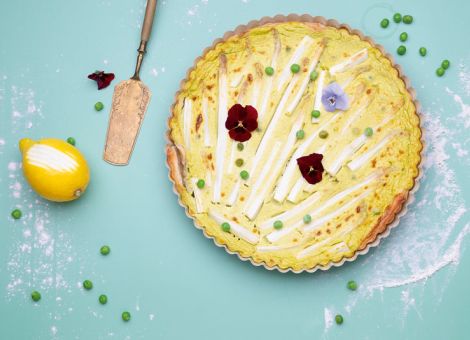 Spargel-Erbsen-Tarte