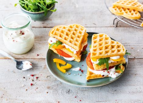 Herzhafte Waffeln