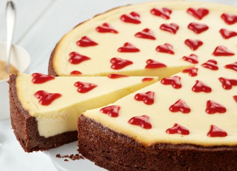 Käsekuchen mit Herz