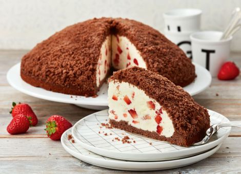 Maulwurf-Erdbeerkuchen