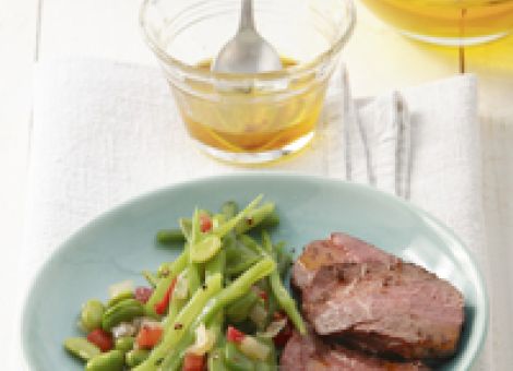 Gegrillte Heidelammlachse mit Wacholder-Rapsöl 