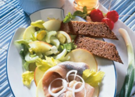 Fitnessplatte mit Matjes