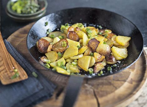 Bratkartoffeln mit Frühlingszwiebeln