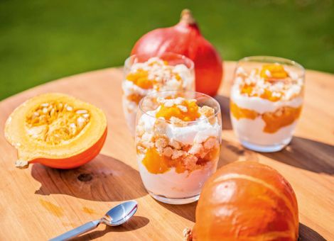 Süßes Kürbis-Schichtdessert