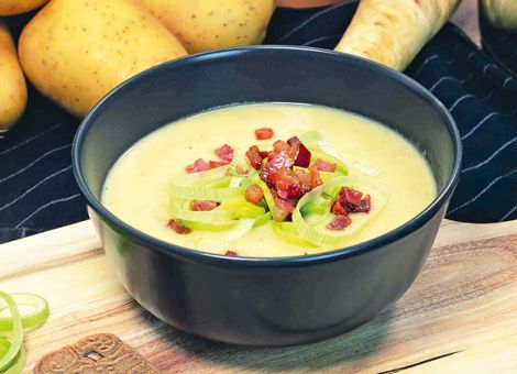 Kartoffelsuppe  mit Spekulatius