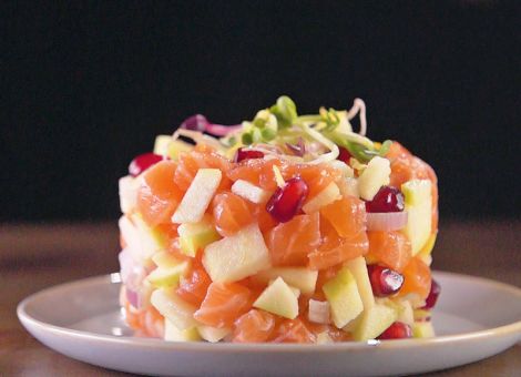 Apfel-Lachs-Tatar