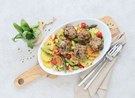 Putenhackfleischfrikadellen mit Bärlauch