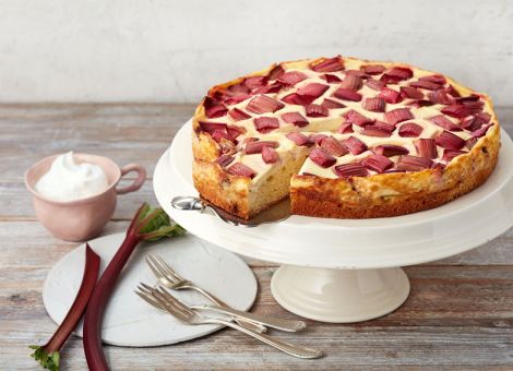 Rhabarber-Puddingkuchen