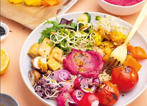 Bunte Grill-Gemüse-Bowl