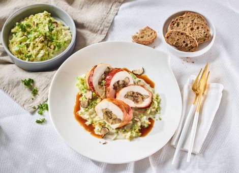 Hähnchenfilet  mit Apfel-Maronenfüllung