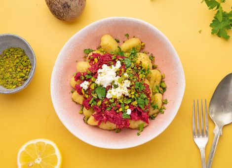 Rote-Bete-Gnocchi mit Ricotta