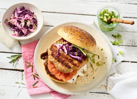 Putenhackfleisch- Bohnen-Burger