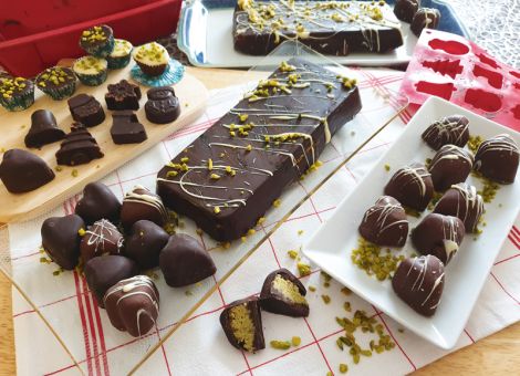 Knusprige Schokolade mit Engelshaar